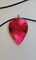 Handcrafted Red, Pink, and White Tear Drop Pendant Necklace or Keychain product 1